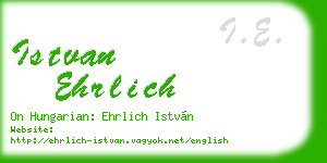 istvan ehrlich business card